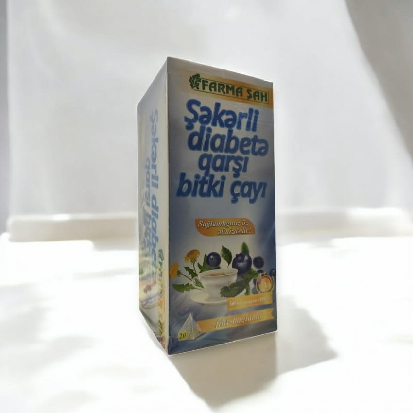 Şəkərli Diabetə Qarşı Bitki Çayı.Farma Şah.20 Filtr bağlama.