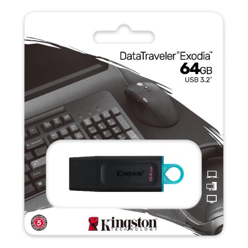 FLAŞ KART KİNGSTON 64GB DATA TRAVLER EXODİA USB 3.2 DTX