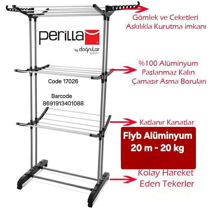 Paltar Quruducu PERİLLA Flyb Alüminyum-17026