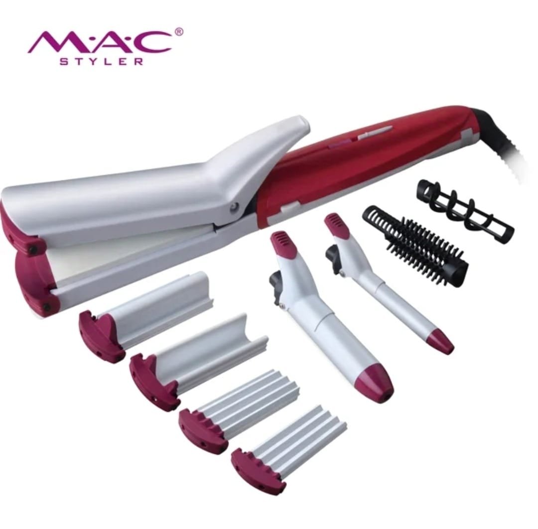 MACstyler MC-2075 8 Başlıqlı Peşəkar Saç Həcimləndirici Fen Çok Fonksiyonlu Keramik Dəyişiləbilən Başlıqlı Saç Düzleştirici Fen Set