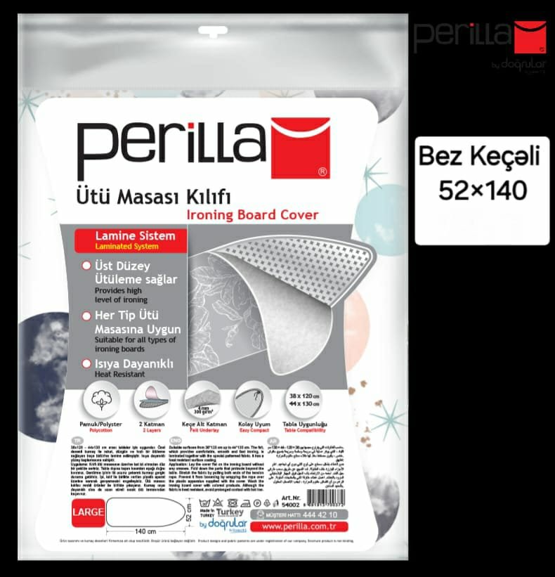 Ütü Masası Üçün Çexol PERİLLA Large Bez Keçəli-UAB54002