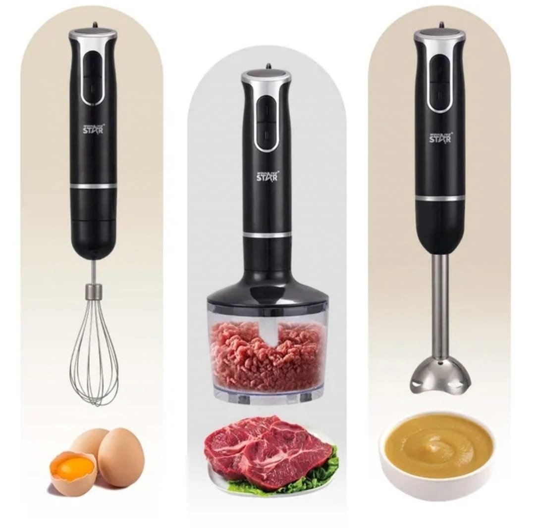 ST-5552 Yeni Gələn WINNING STAR 600W 3-ü 1-də Daldırma Əl Blenderi Mətbəx Dəsti