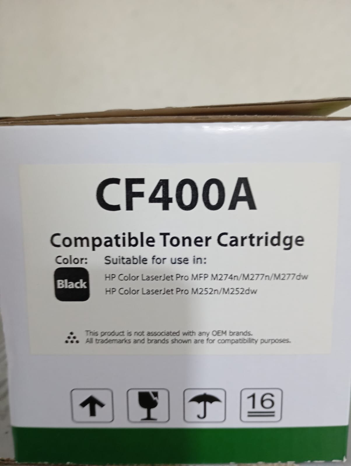 KARTRİC HP UNIVERSAL CF400A-201A BK/COLOR LASERJET PRO MFP M274 N/M227N/M 277 DW/M 252 N/M252 DW.