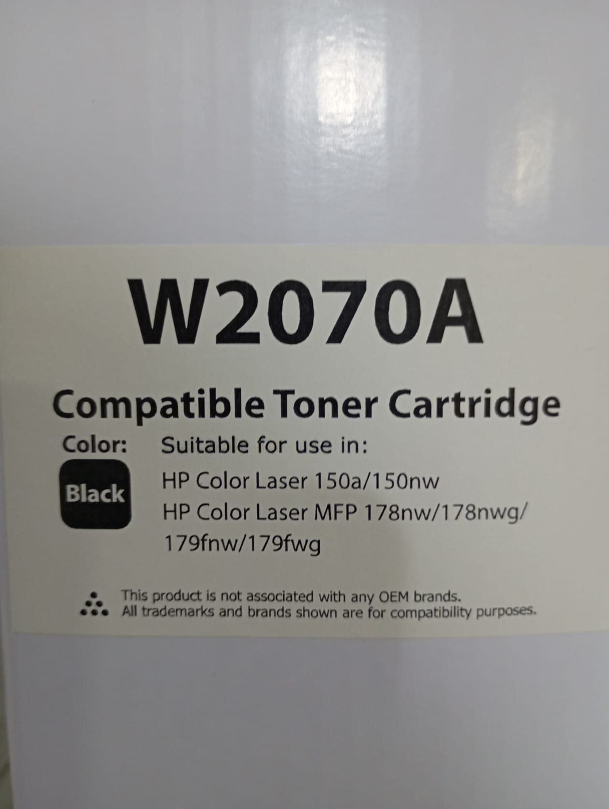 KARTRIC HP UNIVERSAL 117A W2070A BK/ 150a/150nw/mfp 178nw/178nwg/179fnw/179fwg.
