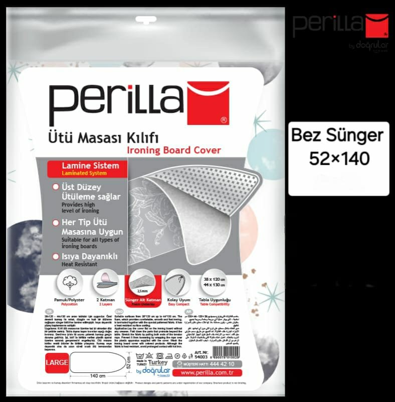 Ütü Masası Üçün Çexol PERİLLA Large Bez Süngərli-UAB54003
